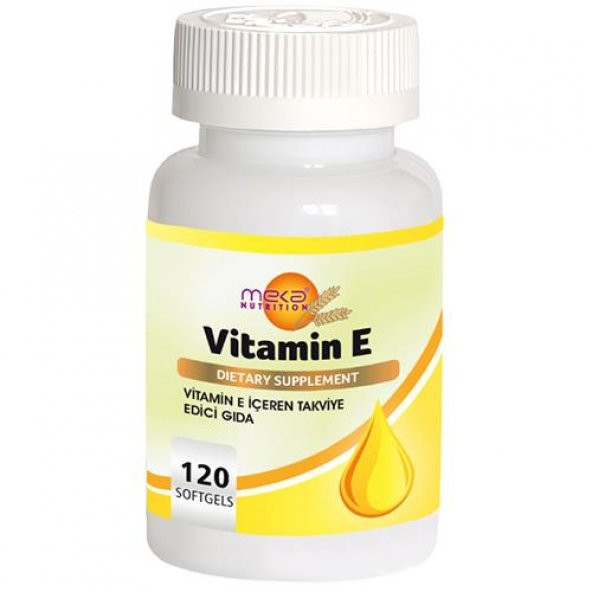 Meka Nutrition Vitamin E 267 Mg 120 Softgel E Vitamini 400 IU