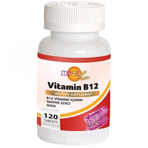 Meka Nutrition Vitamin B12 Vitamini 1000 Mcg 120 Tablet