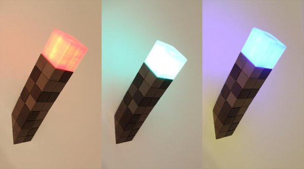 Minecraft Meşalesi Nightlight Plastik Aparat