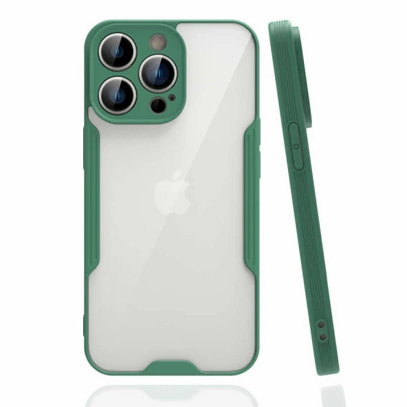 Apple iPhone 14 Pro Kılıf Zore Parfe Kapak Kılıf Kılıf  Koyu Yeşil