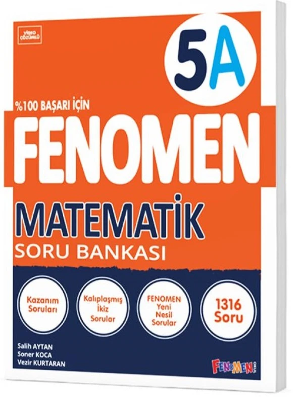 Fenomen Okul 2024 5. Sınıf Matematik A Soru Bankası Yeni Nesile Kolay Geçiş