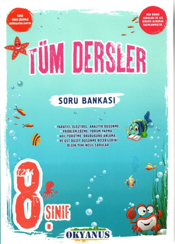 Okyanus Yayıncılık 8. Sınıf Tüm Dersler Soru Bankası