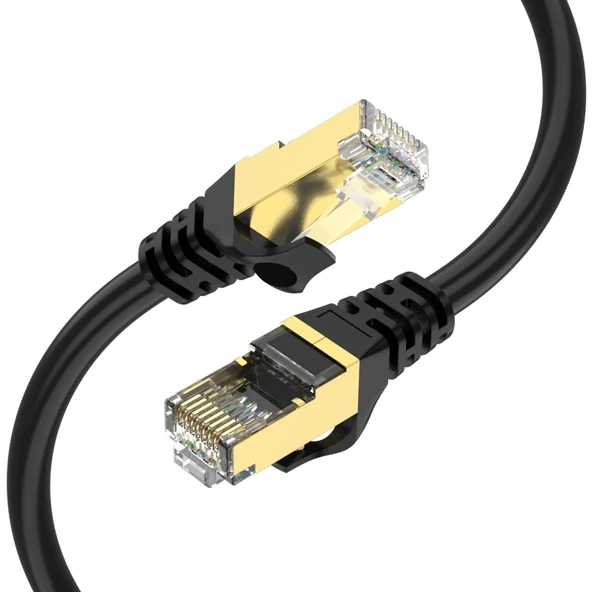 Qgeem QG-OT0601 1mt Cat6 CU AWG24-7 UTP Siyah Network Kablosu