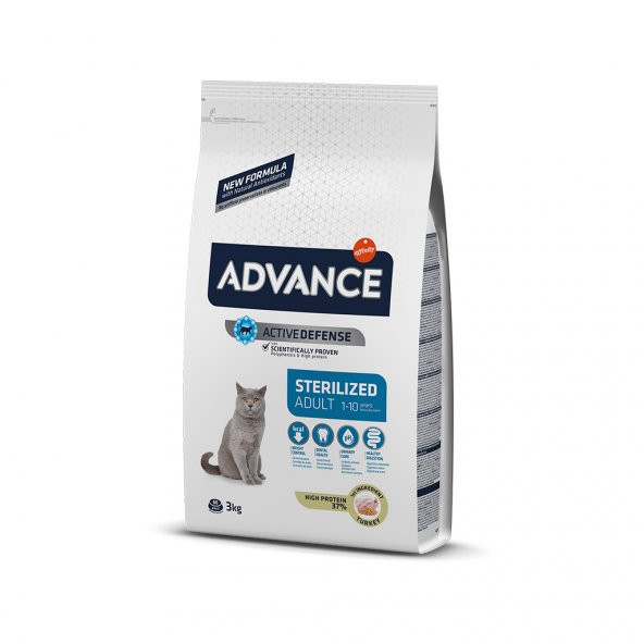 Advance Cat Sterılızed Hindili Kısırlastırılmış Kedi Maması 3 Kg