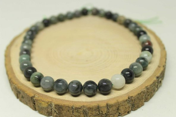 Zümrüt Taşı YARIM Dizi 10mm (18cm uzunluğundadır) ürün görseli 1