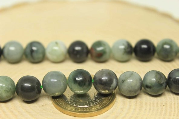 Zümrüt Taşı YARIM Dizi 10mm (18cm uzunluğundadır) - Resim 2