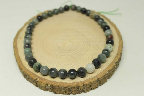 Zümrüt Taşı YARIM Dizi 10mm (18cm uzunluğundadır) - Resim 3