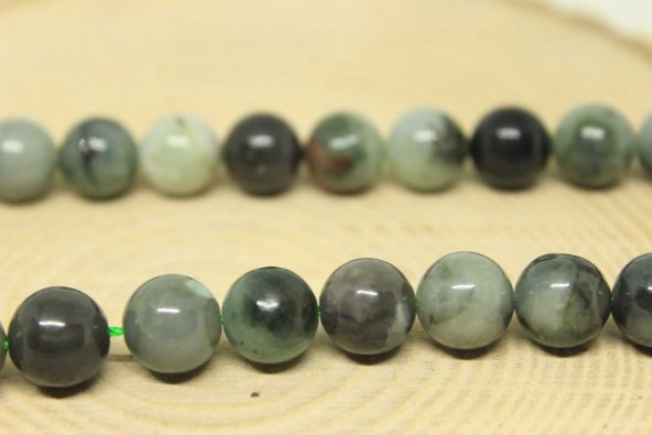 Zümrüt Taşı YARIM Dizi 10mm (18cm uzunluğundadır) - Resim 6