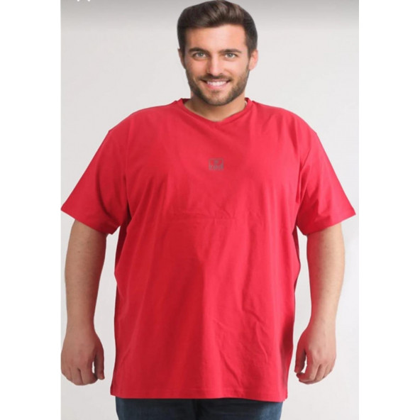 7XL BÜYÜK BEDEN UNİSEX BAY BAYAN V YAKALI TİŞÖRTLER - 2