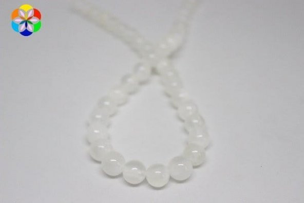 Selenit Taşı YARIM Dizi 10mm (18cm uzunluğundadır) - Resim 2