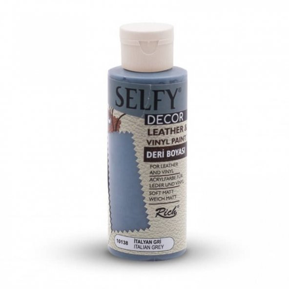Rich Selfy Decor Deri Boyası 120 cc 10138 ITALYAN GRI