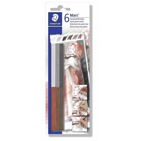 Staedtler Mars 6lı Sert Pastel Çubuklar