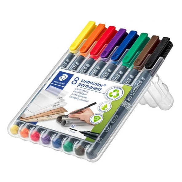 Staedtler Lumocolor Permanent Marker 1.0 mm M Uç 8 Renk Set