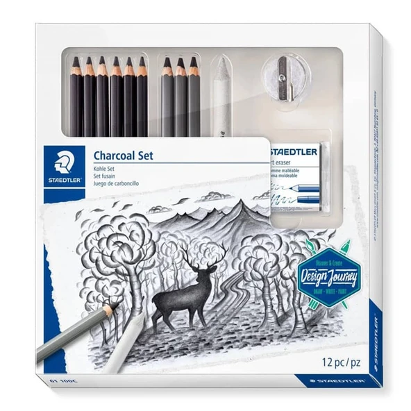 Staedtler Mars Lumograph Charcoal Füzen Çizim Seti