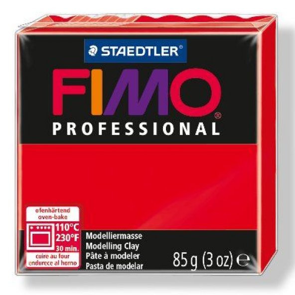 Staedtler Fimo Professional Polimer Kil 85 gr. 200 Saf Kırmızı ürün görseli