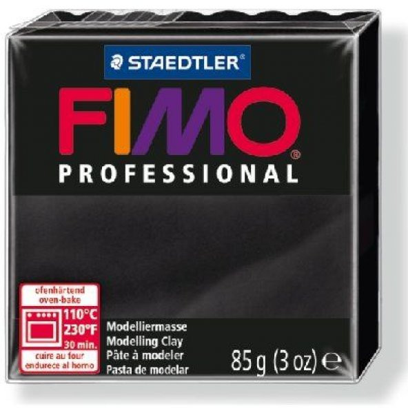 Staedtler Fimo Professional Polimer Kil 85 gr. 9 Siyah ürün görseli 1
