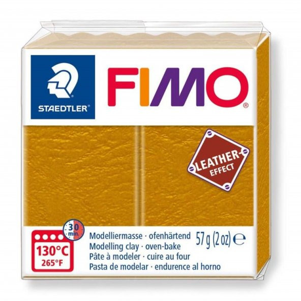 Staedtler Fimo Leather (Deri) Effect Polimer Kil 57 gr 179 Okra