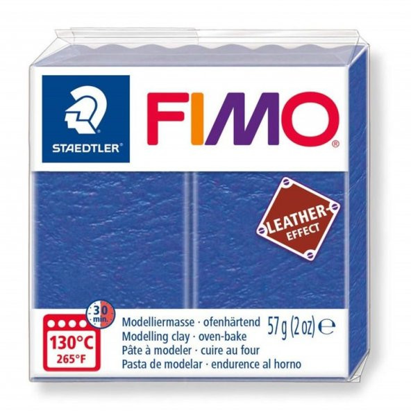 Staedtler Fimo Leather (Deri) Effect Polimer Kil 57 gr 309 İndigo Mavisi