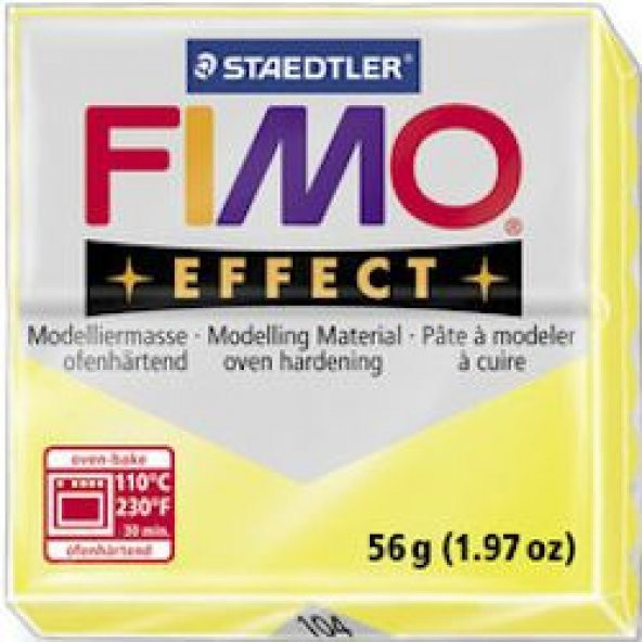 Staedtler Fimo Effect Polimer Kil 57 gr 104 Yellow (Transparan)