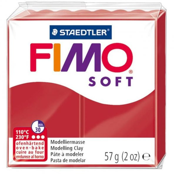 Staedtler Fimo Soft Polimer Kil 57 gr 2 P Noel Kırmızı