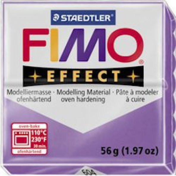 Staedtler Fimo Effect Polimer Kil 57 gr 604 Purple (Transparan)