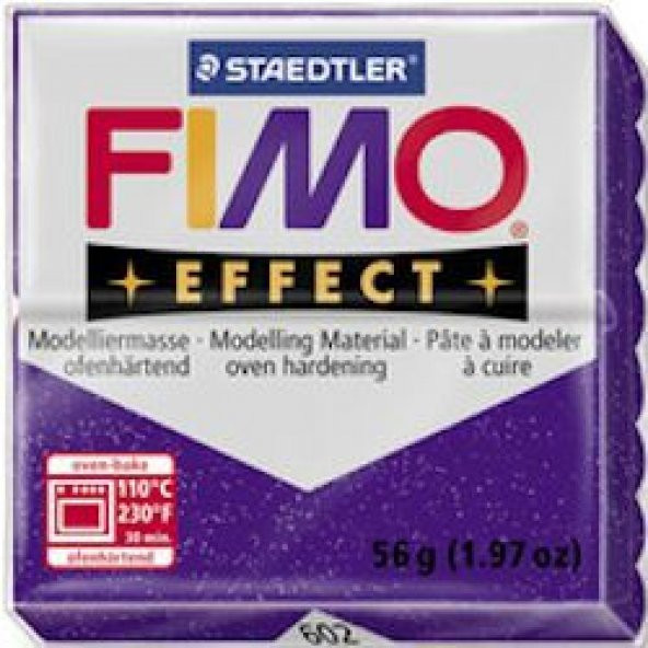 Staedtler Fimo Effect Polimer Kil 57 gr 602 Purple (Simli) ürün görseli 1