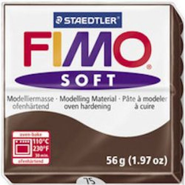 Staedtler Fimo Soft Polimer Kil 57 gr 75 Chocolate ürün görseli