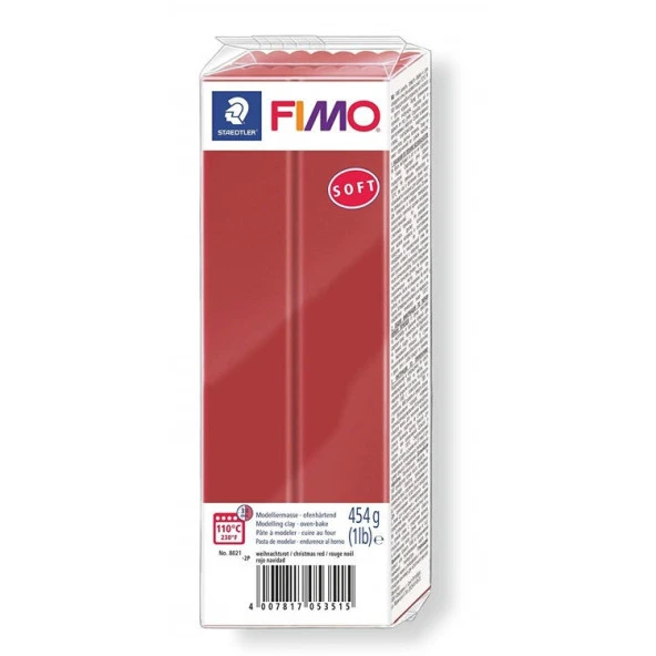 Staedtler Fimo Soft Polimer Kil 454 gr. 2 Noel Kırmızı