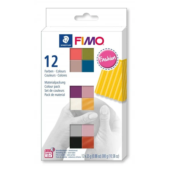 Fimo Soft Polimer Kil Seti 25 gr x 12 Renk Fashion (Moda) Renkler ürün görseli 1