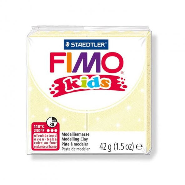 Staedtler Fimo Kids Yumuşak Polimer Kil 42 gr 106 Sedefli Sarı ürün görseli 1