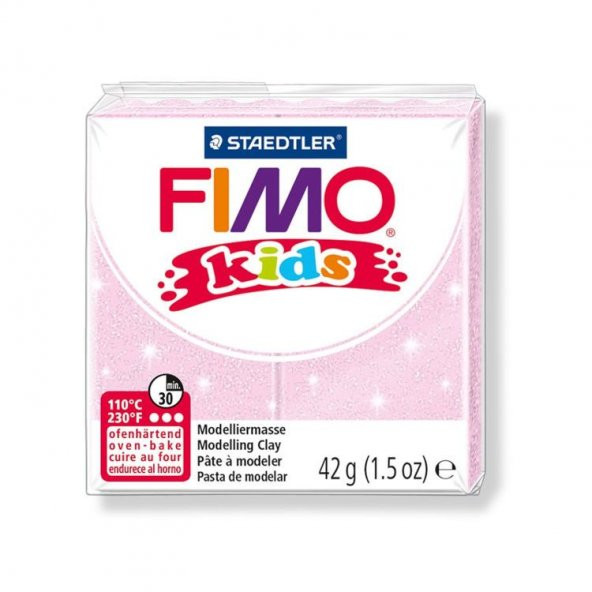 Staedtler Fimo Kids Yumuşak Polimer Kil 42 gr 206 Sedefli Pembe ürün görseli 1
