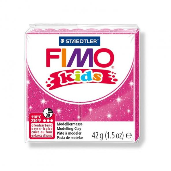 Staedtler Fimo Kids Yumuşak Polimer Kil 42 gr 262 Yaldızlı Fuşya