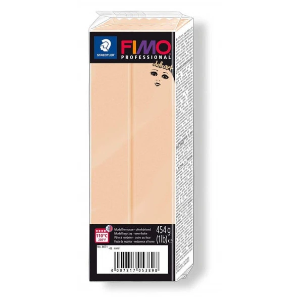 Staedtler Fimo Professional Doll Art Polimer Kil 454 gr. 45 Kum