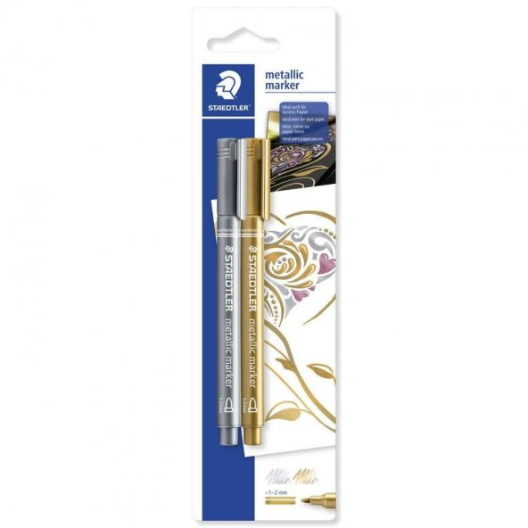 Staedtler Metallic Marker Altın + Gümüş 2li Set