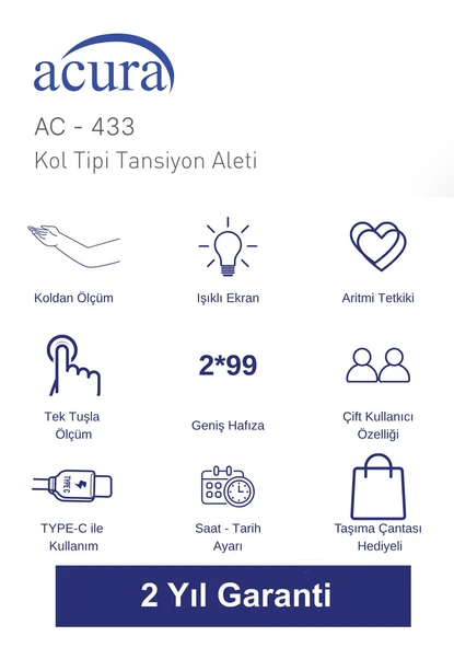Acura Ac 433 Koldan Ölçer Tansiyon Cihazı - 2