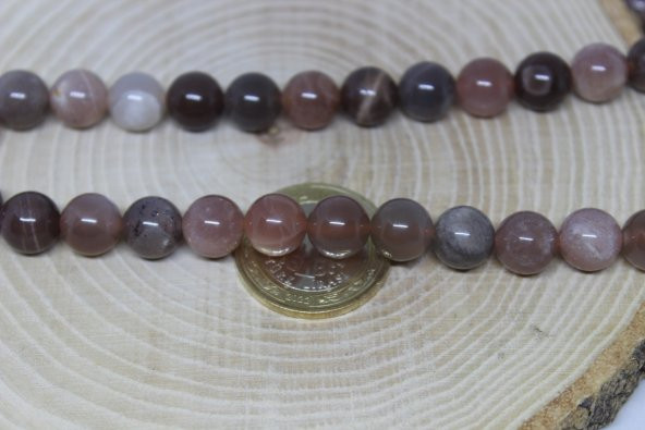 Güneş Taşı Royal Koyu Alacalı Renkler YARIM Dizi 10mm (18cm uzunluğundadır) - Resim 3