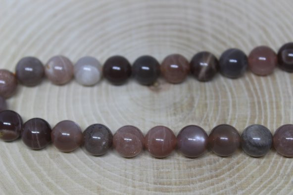 Güneş Taşı Royal Koyu Alacalı Renkler YARIM Dizi 10mm (18cm uzunluğundadır) - Resim 4