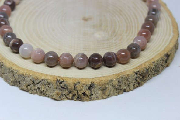 Güneş Taşı Royal Koyu Alacalı Renkler YARIM Dizi 10mm (18cm uzunluğundadır) - Resim 5