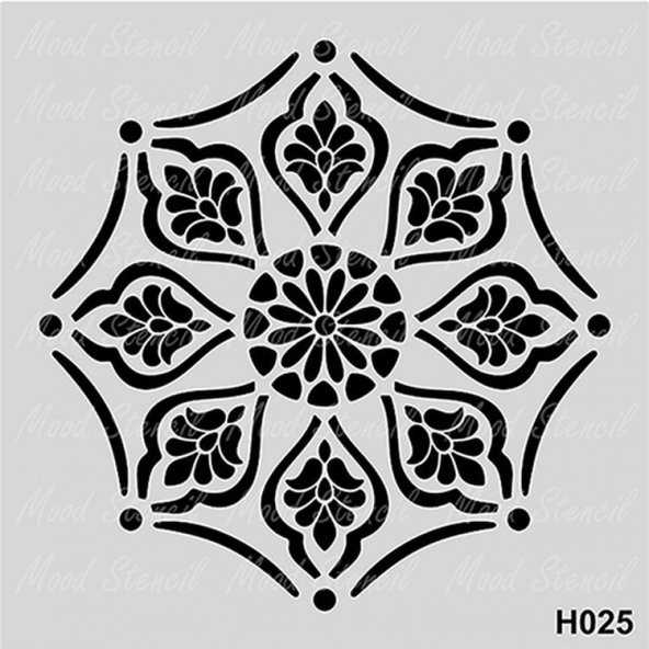 H025 Stencil Boyama Şablonu 25x25 cm.