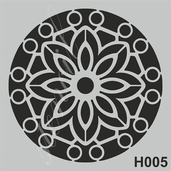 H005 Stencil Boyama Şablonu 25x25 cm.