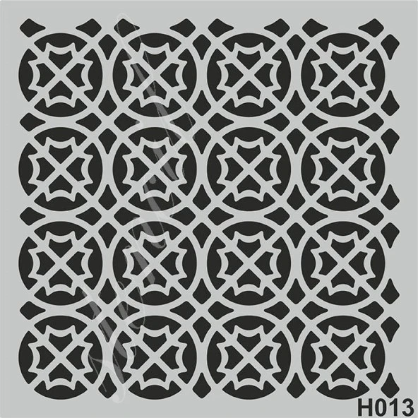 H013 Stencil Boyama Şablonu 25x25 cm.