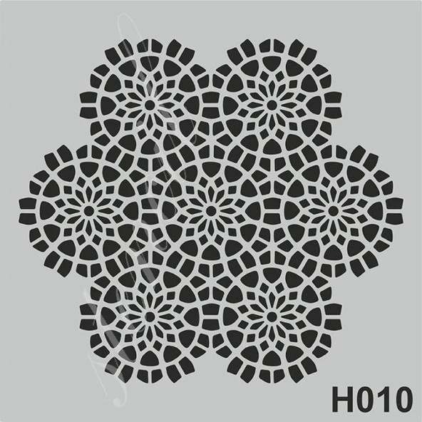 H010 Stencil Boyama Şablonu 25x25 cm.