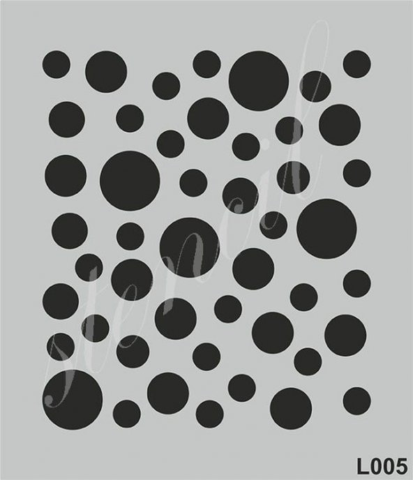 Stencil Boyama Şablonu 21x25 cm. L005