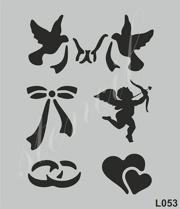 Stencil Boyama Şablonu 21x25 cm. L053 ürün görseli