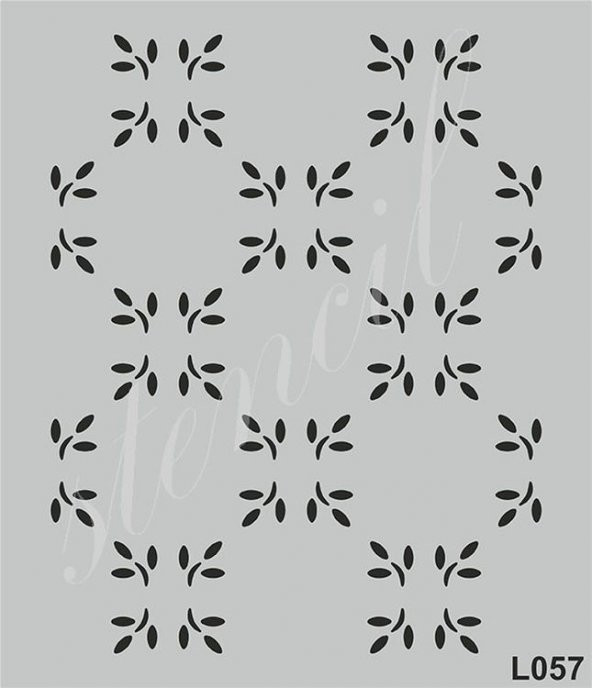 Stencil Boyama Şablonu 21x25 cm. L057
