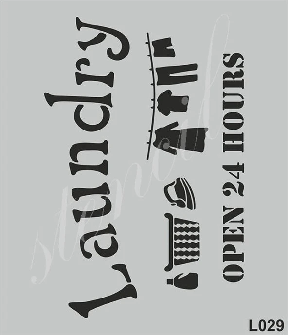 Stencil Boyama Şablonu 21x25 cm. L029 ürün görseli