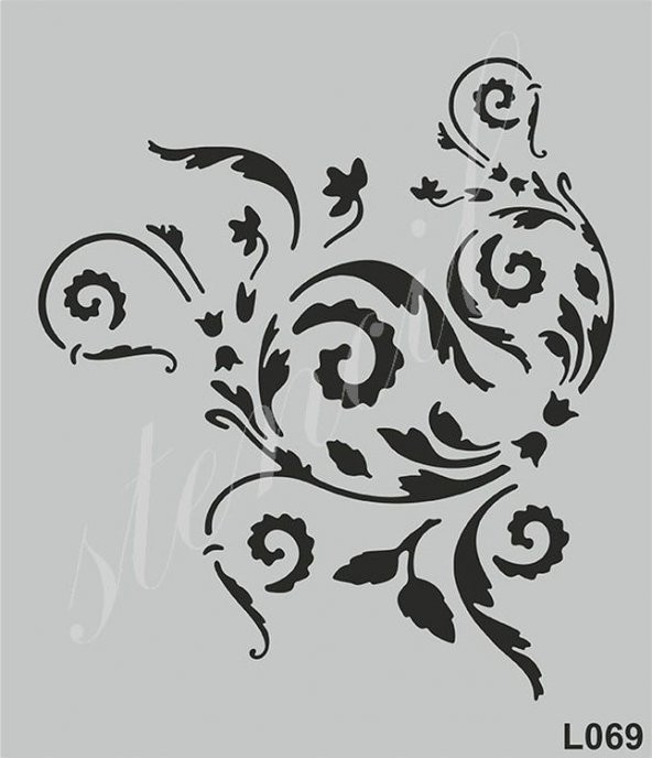 Stencil Boyama Şablonu 21x25 cm. L069