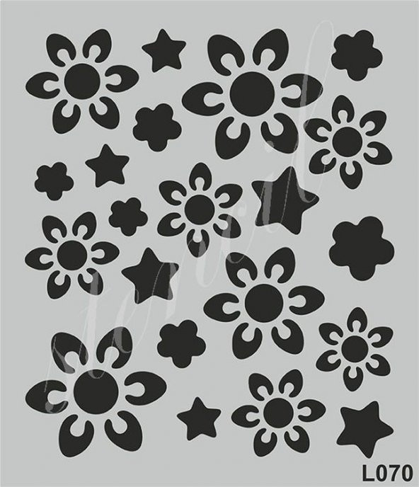Stencil Boyama Şablonu 21x25 cm. L070
