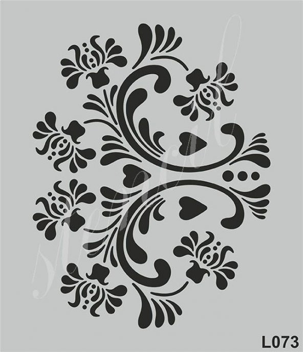 Stencil Boyama Şablonu 21x25 cm. L073
