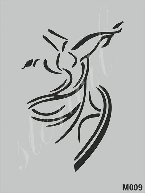 Stencil Boyama Şablonu 15x20 cm. M009